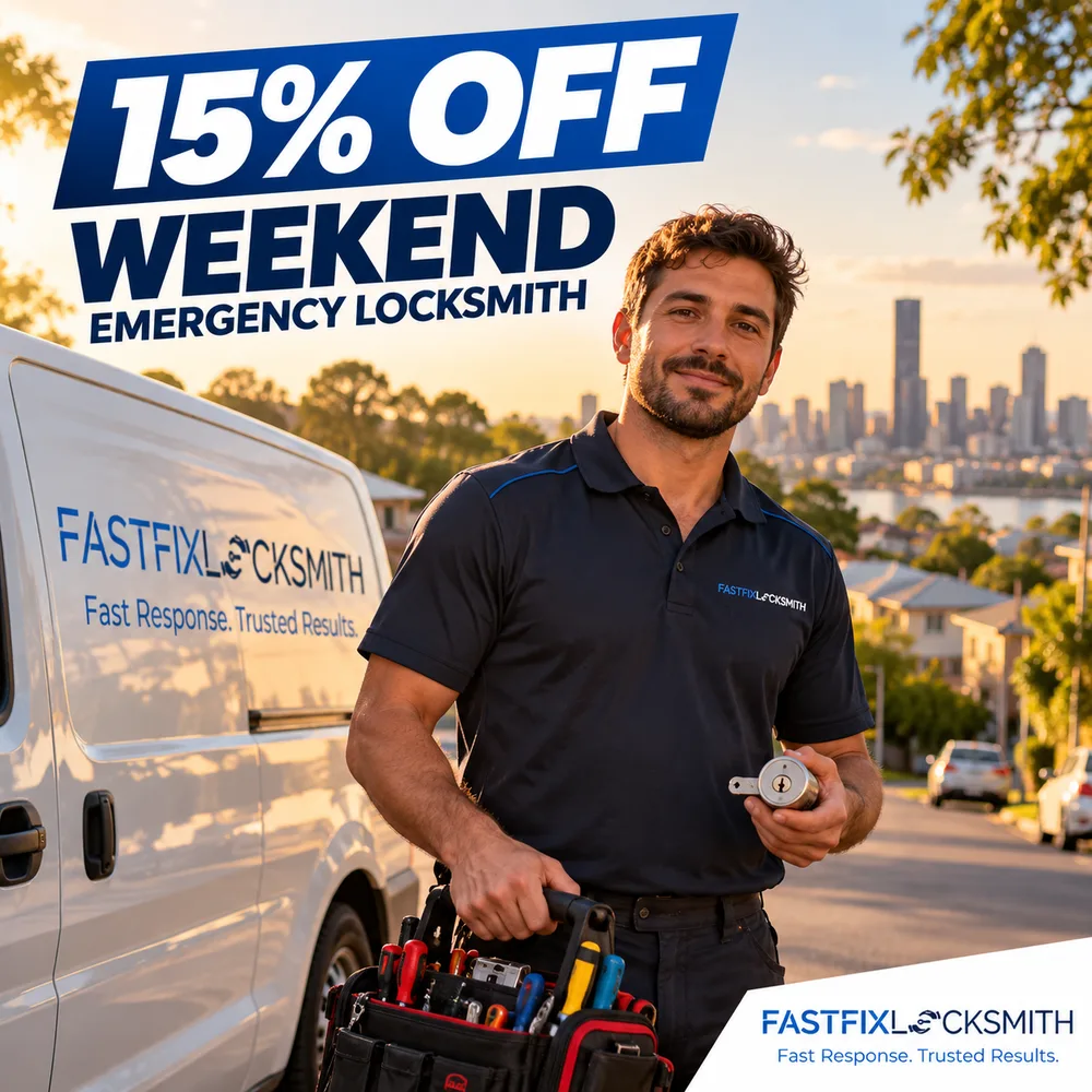 15% off weekend emergency locksmith callouts