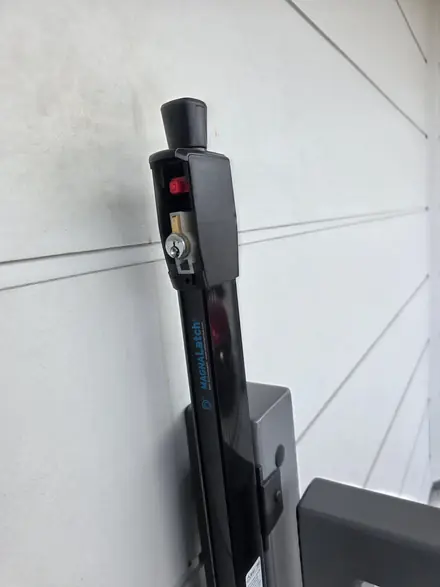 Pool gate lock rekey with MagnaLatch safety latch
